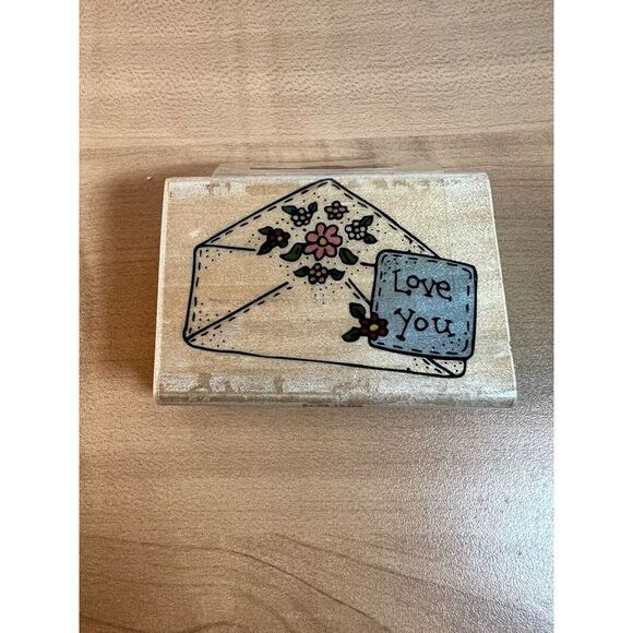 2000 Designs by Trina Hegdahl “Love You” Stamp 3x2” - Picture 1 of 4